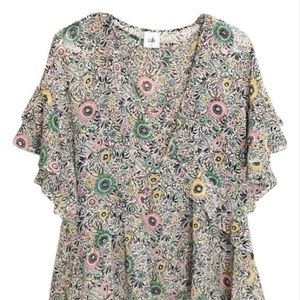 ✨ NWOT Cabi Tan Poets Blouse 5344 Folklore Floral